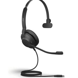 Jabra Evolve2 30 MS Wired Headset, USB-C, Mono, Black - Lightweight, Portable